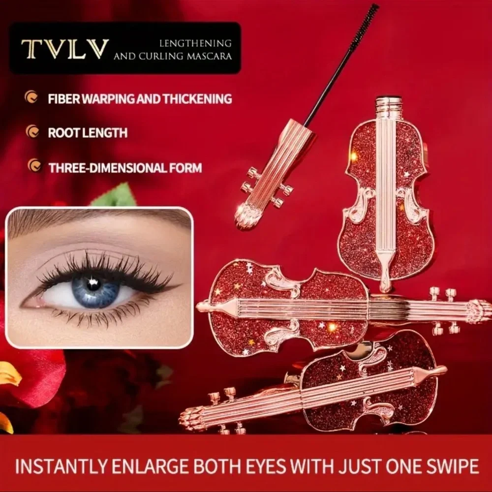 Mascara, Waterproof Black Mascara, NEW, Black, Beautiful Violin Design
